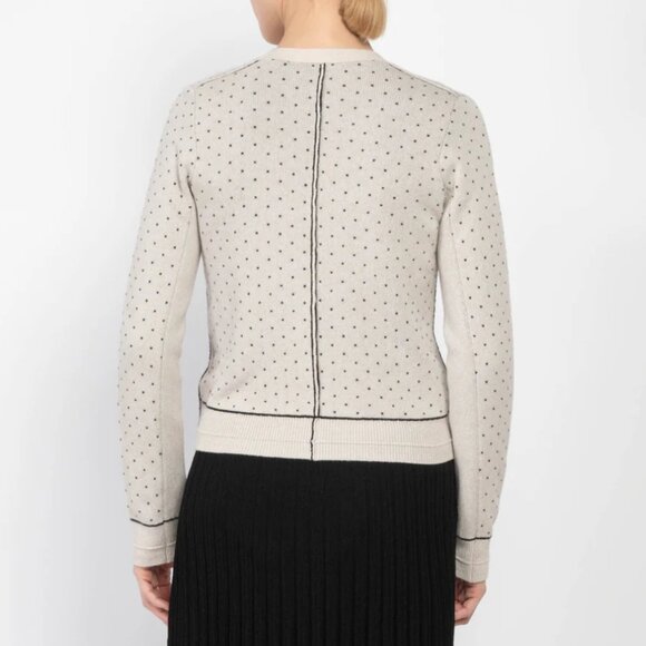 NEW MARIA MCMANUS REVERSIBLE CARDIGAN in Crema and Black Dot XS - Picture 6 of 16